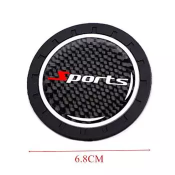 New 2 Pieces High quality Anti-slip Elastic Durable Car Cup Holders Made of Real Carbon Fiber Sports Style