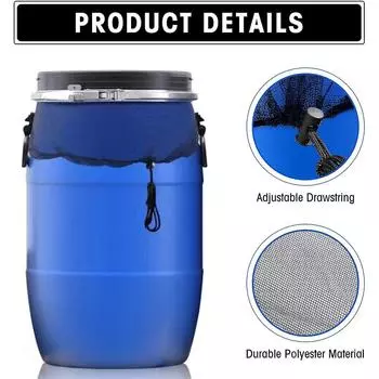 New 2Pcs 31Inch Mesh Screen Cover Protector Netting For Rain Barrel Water Collection