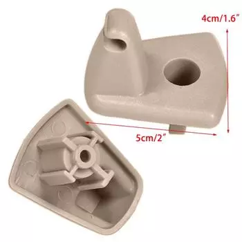 New 2PCS Car Beige Sun Visor Holder Hook Clips For Chrysler 300 Dodge Charger Magnum