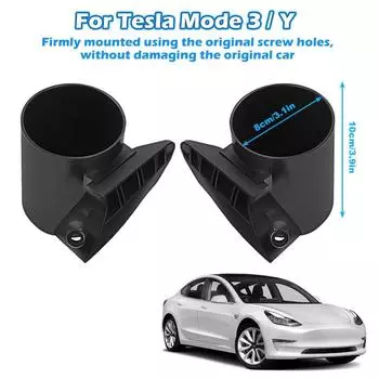 New 2Pcs Left & Right Door Handle Cup Holder for Tesla Model 3 & Model Y 2017-2023