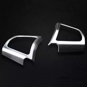 New 2Pcs Steering Wheel Button Cover Trims For BMW 5 7 Series F01 F02 F03 F04 GT F07