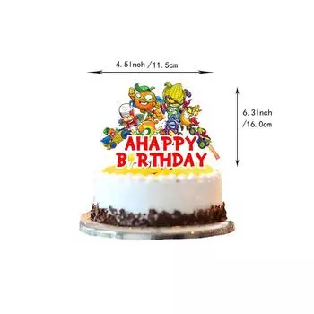New 30PCS Superthings Party Supplies Include a Banner, CakeToppers, Balloons