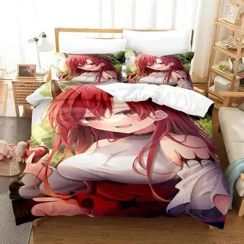 New 3D Anime Bed Sheet Set Beast Tamer Bedding Set Single Twin Full Queen King Size Bed Set Adult Kid Bedroom Duvet cover Sets 70x133cm 2pcs