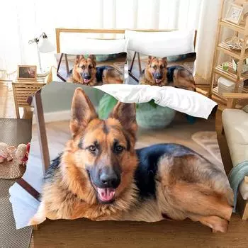 New 3D Printed Bedding Set Cute Pet Dog Animal Duvet Cover Sets Bed Linen For Adults Children Bed Cover Luxury Home Textile 70x133cm 2pcs