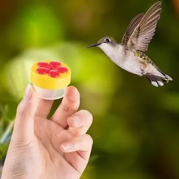 New 6Pcs New Hummingbird Hand Feeder Handheld Hummingbird Feeders With 4 Brushes