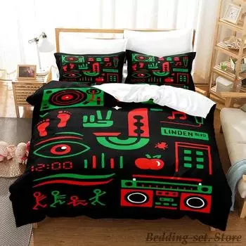 New A tribe called quest Bedding Set Single Twin Full Queen King Size Bed Set Adult Kid Bedroom Duvetcover Sets 70x133cm 2pcs