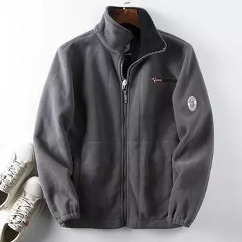 New AB Double Polar Fleece Padded Warm Coat Jacket Men Plus Size Autumn and Winter Tide Loose Outdoor XS