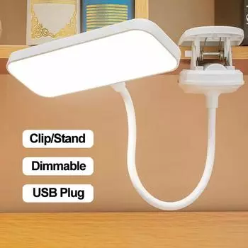 New Adjustable Flexible Foldable Dimming USB Plug LED Desk Lamp for Bedroom Night Lights, Providing Eyes Protection and Comforta белый