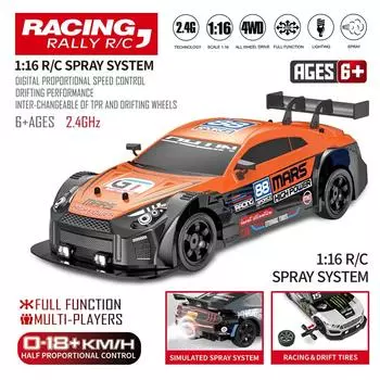 Новые AE86 Радиоуправляемые гоночные машинки, игрушки для детей 1:16 4WD 2.4G высокоскоростные GTR RC электрические дрифт-машины детские игрушки подарок красный