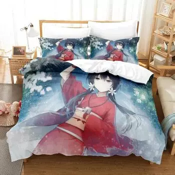 New Anime Bungo Stray Dogs Bedding Set Double Twin King Duvet Cover Comforter Pillowcase Boys Girls Adults Bedroom Home Textiles EU Single135x200cm
