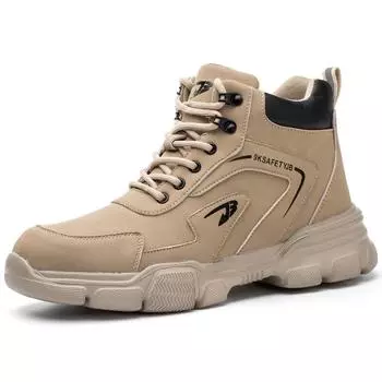 New Arrival Fashion Style Protection Puncture Steel Toe Work Boots Outdoor Construction Safety Shoes 37 песочный