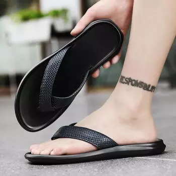 New Arrival Men Half Drag Leisure Walk Summer Shoes Male Beach Sandals Soft Casual Flip Flops Flip Flops Soft-Soled Men Slippers 38