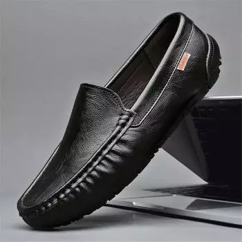 New Arrival Non-Leather Breathable Slip-On Casual Shoes for Men Stylish Non-Leather Slip-On Breathable Casual Shoes for Men US 6.5(EUR 39) чёрный