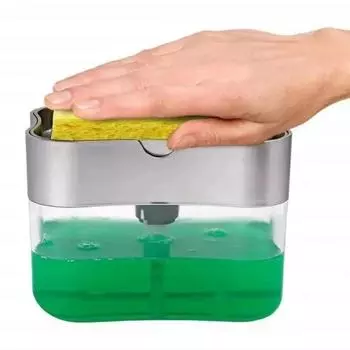New Automatic Soap Dispenser Bottle for Liquid Soap Kitchen Sponge Soap Dispenser Ditchen Sponge Dispenser Manual белый