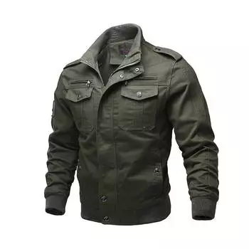 New Autumn Double Inner Bag Tooling Jacket Military Casual Cotton Outdoor Uniform Coat M