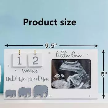 New Baby Sonogram Picture Frame With Countdown Calendar Ultrasound Picture Frames