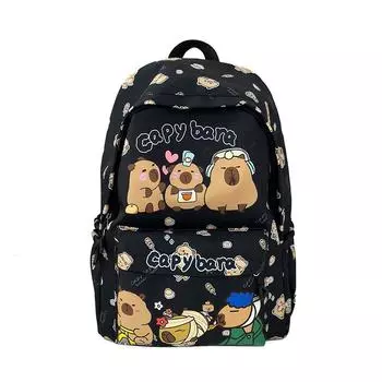 New backpack for grades 3-5 large-capacity primary and secondary school students schoolbag casual cartoon backpack чёрный