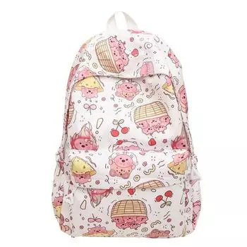 New backpack high value light casual college student backpack high school primary school students large capacity schoolbag белый
