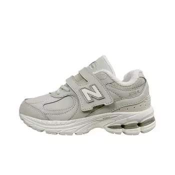 New Balance 2002R Hook & Loop Little Kid бежевые детские кроссовки с флисовой подкладкой кремовые PV2002TM 28