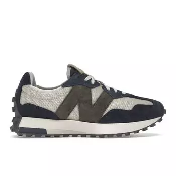 New Balance 327 бежево-синие кроссовки унисекс кремовые MS327DT 43