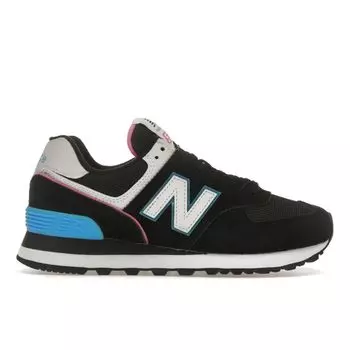 New Balance 574 Черные яркие небесно-розовые женские кроссовки WL574CK2 37