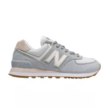 New Balance 574 Light Slate Fog Женские кроссовки синие Camden-Fog WL574SUO