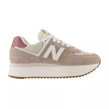 New Balance 574+ Женские кроссовки Driftwood Коричнево-бордовые с морской солью WL574ZKA 35