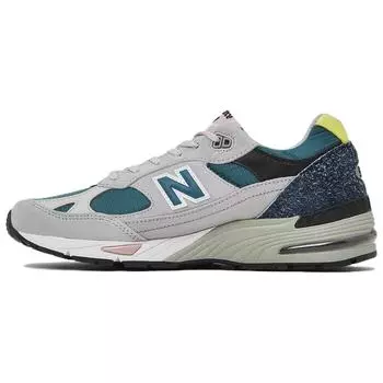 New Balance 991 Made in England Pacific Majolica синие мужские кроссовки серые с микрочипом M991PSG 42.5