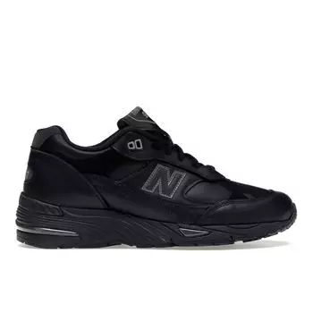 New Balance 991 MiUK Кожаные Черные Серые Мужские Кроссовки M991TK 41.5