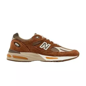 New Balance 991v2 Сделано в Англии Карамельный Кафе Мужские Кроссовки Коричневый Дижон U991GB2 37.5