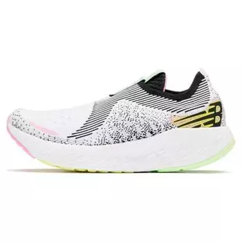 New Balance Fresh Foam X 1080 Белые Ярко-зеленые женские кроссовки без шнуровки Черные W1080SLM 36.5