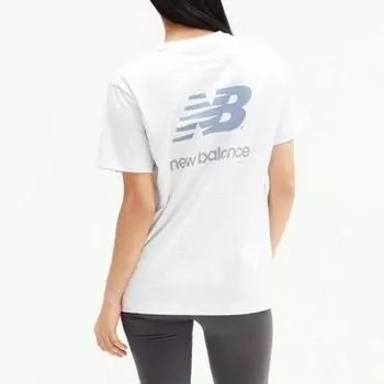 New Balance Футболка с коротким рукавом Half Club Uni Back Big Logo Nbnee21023 16 grey/95