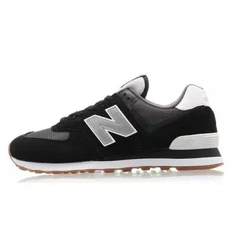 New Balance Кроссовки для бега в ретро-стиле серии 574, черные 37