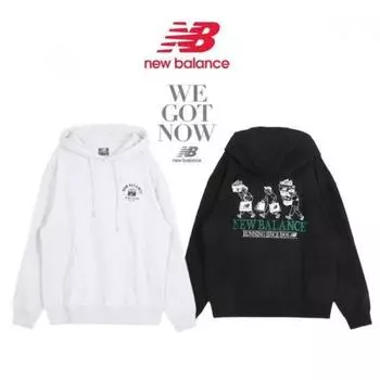 New Balance Толстовка с капюшоном Nb Boy Logo для пары Nbn0ec3823 light gray/90(S)