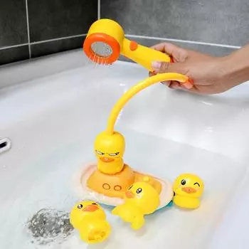 Новые игрушки для ванной, детская водная игра, пиратский корабль, модель утки, смеситель для душа, электрический спрей для детей, купание, ванная комната, подарки для детей