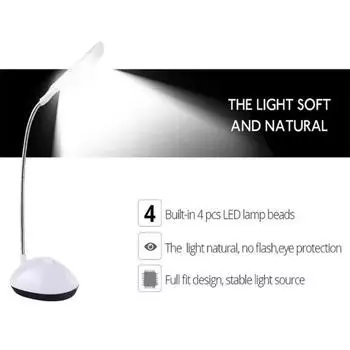 New Battery Powered Mini Desk Lamp Degree Rotation Reading Table Night Light United States