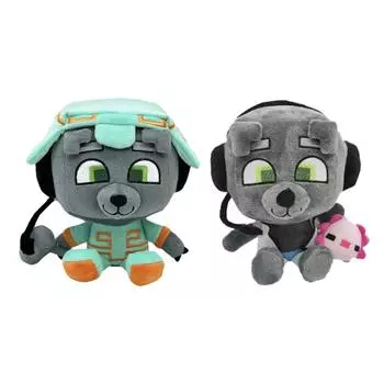 New Bobicraft Gitd Wolf Plush Luminous Plush Toy with Earphones Wolf Plush Fun Children s Toys Home Decoration Gifts