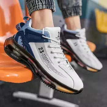 New Brand Men s Casual Sneakers High-tops Sneakers Training Boy Basketball Tennis Shoes Outdoor Couple Sneakers Strap Decoration 39