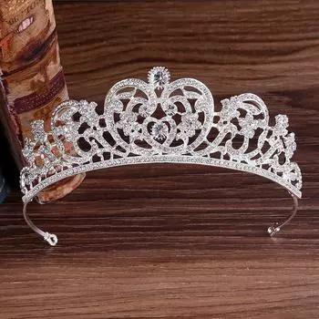 Новые свадебные аксессуары, простая свадебная корона из сплава со стразами
