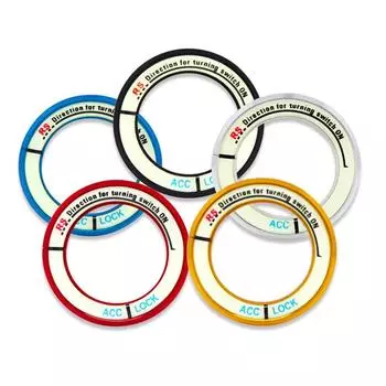 New Car Ignition Switch Covers Alloy Circle Luminous Stickers Practical Fashion Auto Decoration for TOYOTA COROLLA LEVIN красный