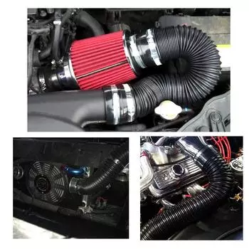 New Car Modification 3-inch 76mm Adjustable Intake Telescopic Tube Diversion Tube