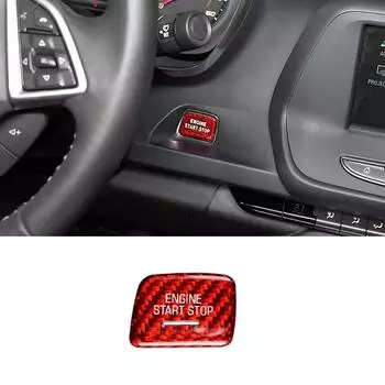 New Carbon Fiber Keyless Engine Start Stop Button Decor Trim Cover for Corvette C7