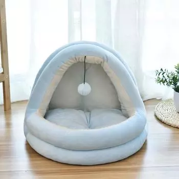 New Cool Cat Dog Kennel For Small Medium Pets Soft Warm Puppy Sofa Nest Bed House Dogs Beds House With Mat Pet Supplies Dropship M 38x33x33cm