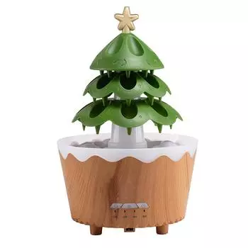 New Design Christmas Tree Aromatherapy Essential Oil Diffuser 360ML, Air Diffuser/Raindrop Humidifier, Suitable for Home US