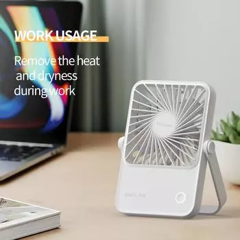 New Desktop Flat Fan Portable Mini USB Fan 3-Speed High Wind Power Mute Ventilator Air Circulator Office Dormitory темно-синий
