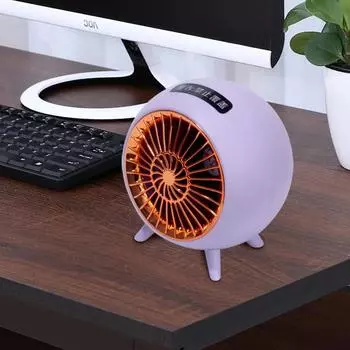 New Desktop Quick Heating Heater Household Small Cold and Warm Dual-use Heater Energy Saving Silent Hot Air Foot Warmer us белый
