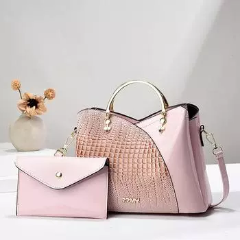 New Direct Selling Women s Bag Shiny Leather Women s Handbag with Wallet Large Capacity Composite Bags Shoulder Crossbody Bag