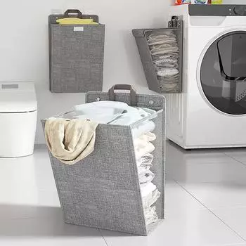 New Dirty Laundry Basket Foldable Clothes Storage Basket Wall Mounted Dirty Laundry Basket Home Organization Storage Supplies