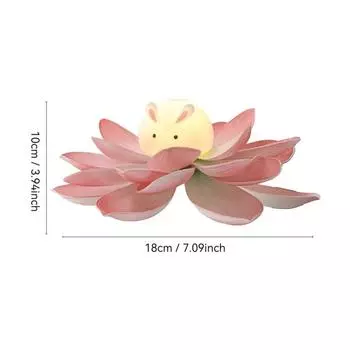 New DIY Mid-Autumn Festival Lantern Handmade Handheld Lotus Rabbit Lamp Traditional Mini Holiday Decoration Material package розовый