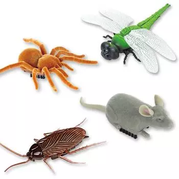 New Dog Cat Vibration Brush Walking Small Cockroach Trick Simulation Electric Cockroach Toy Pet Supplies серый